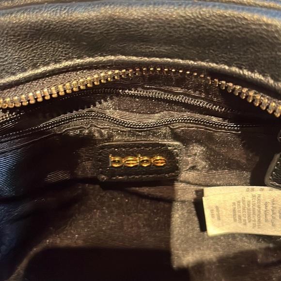 Bebe black leather with a Gold and leather fringe back - Picture 9 of 9